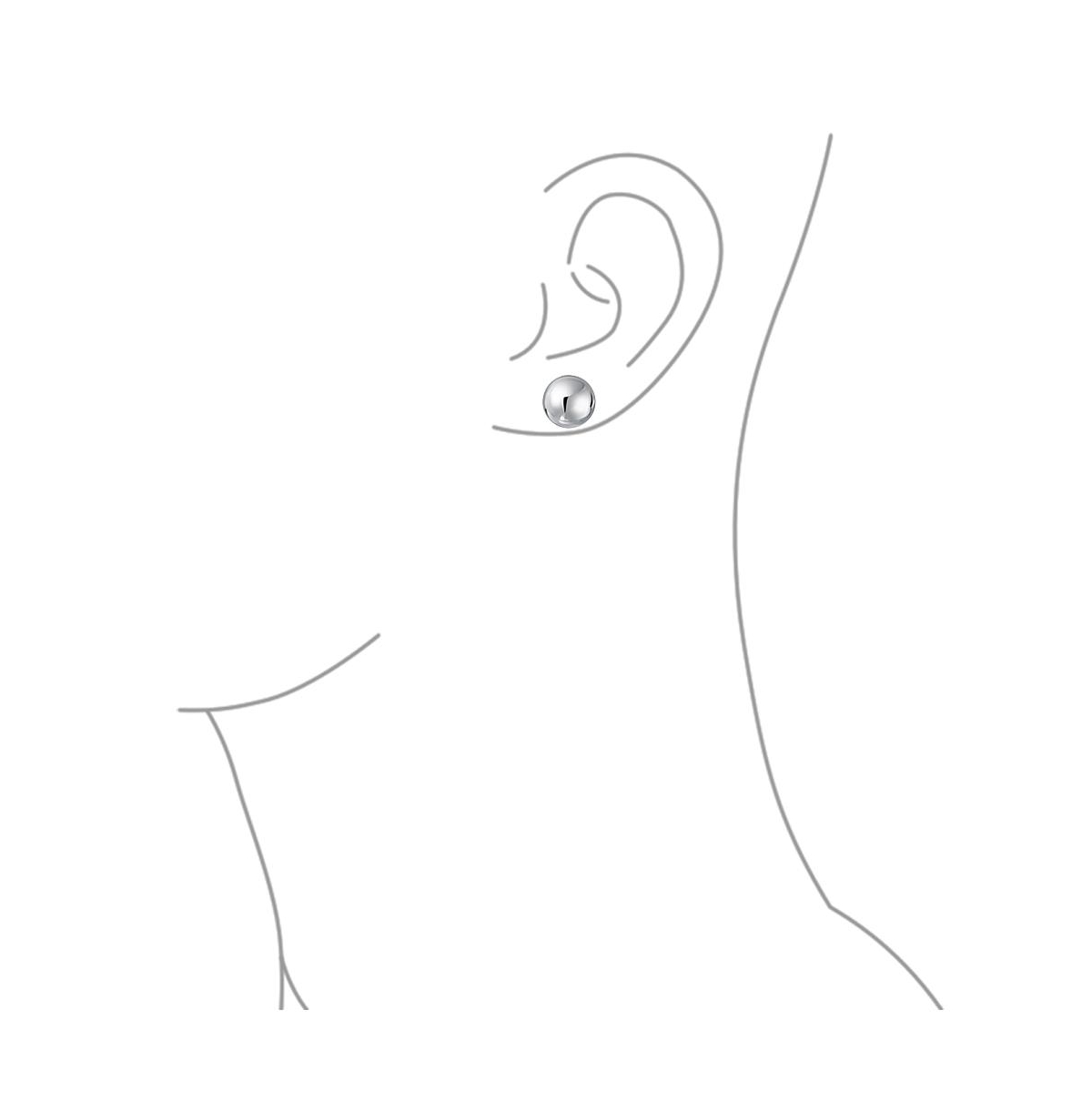 Bling Jewelry Minimalist Plain Simple Round Bead Ball Tragus Cartilage Stud Earrings Shiny Polish .925 Sterling Silver