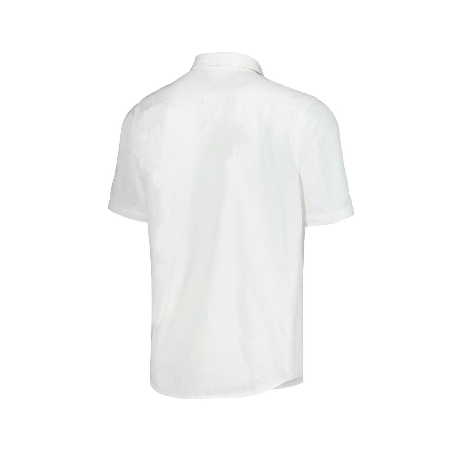 Men's White Washington Huskies Coconut Point Palm Vista Island Zone Camp Button-Up Shirt