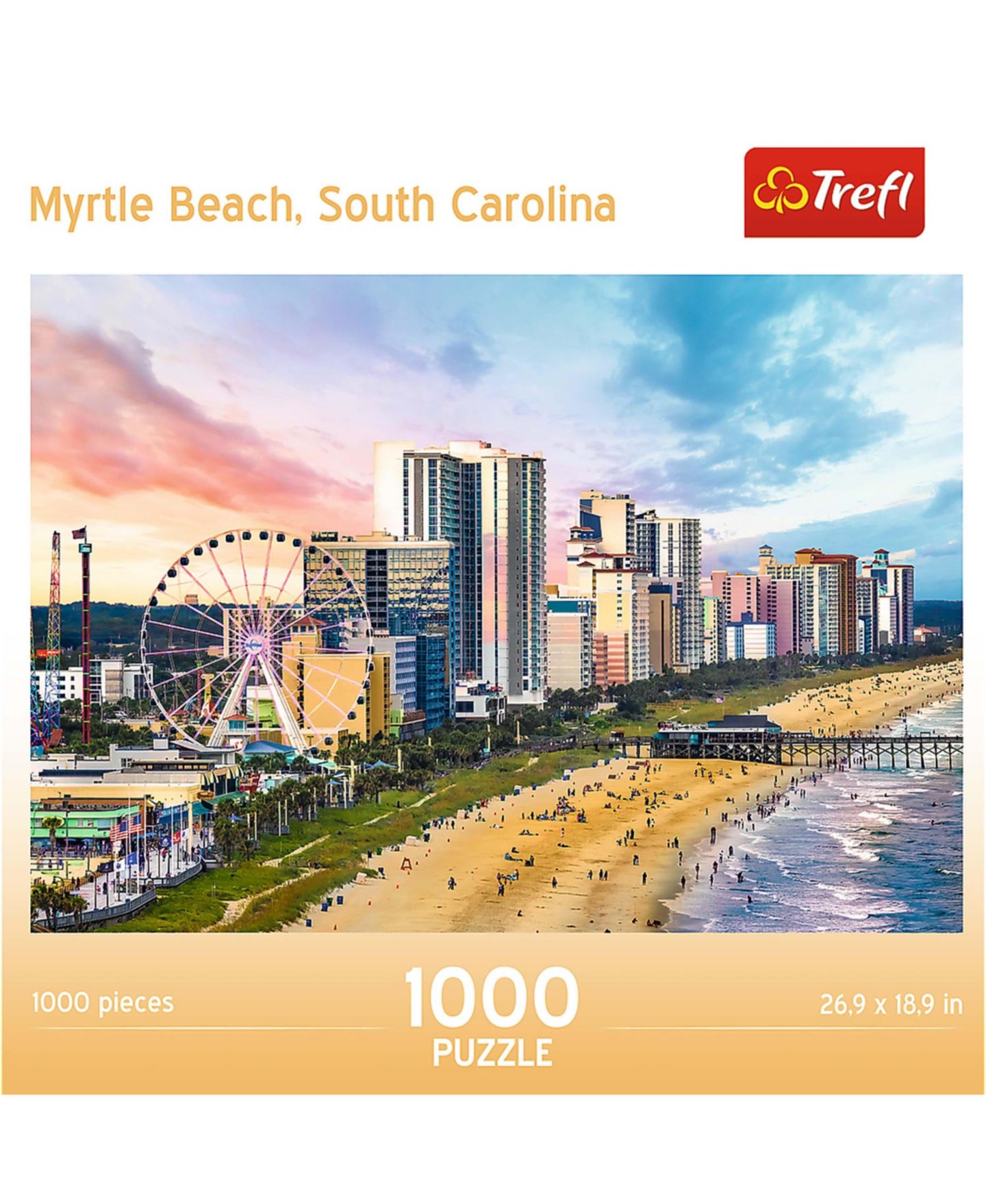 Детский пазл Trefl Red 1000 Piece Puzzle - Myrtle Beach, цвет: Разноцветный — фото 2