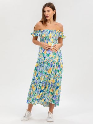 Maternity Ruffle Tiered Floral Chloe' Dress