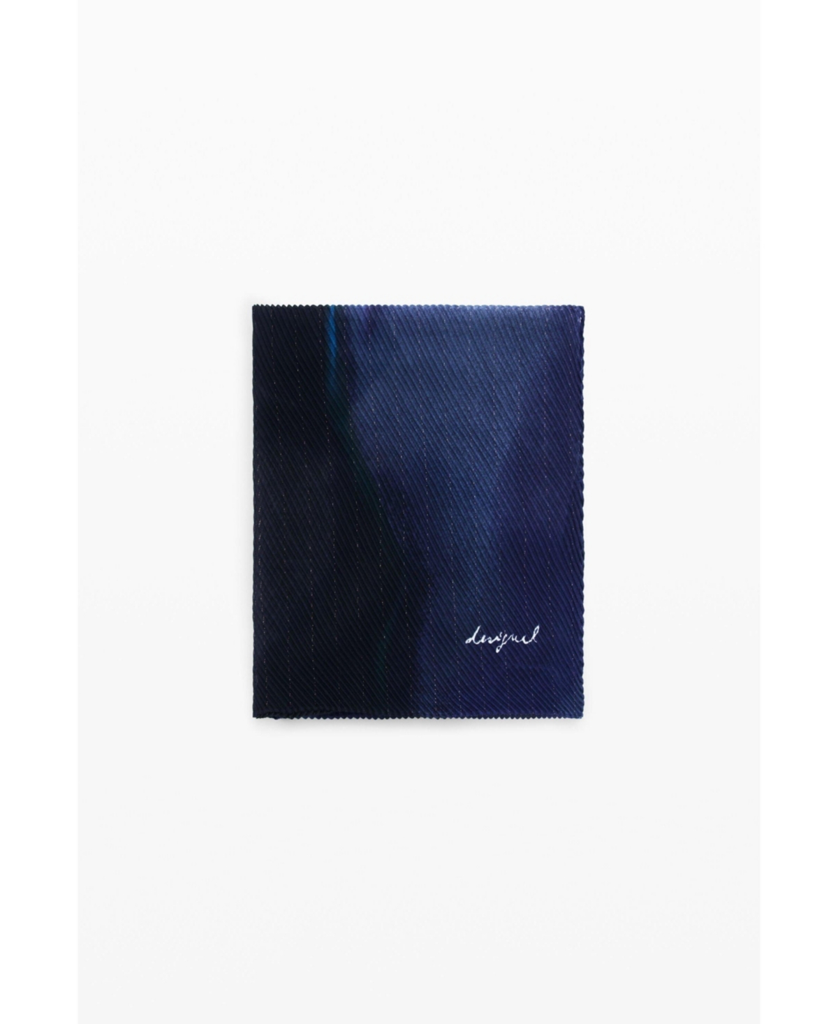 Women's Pleated kiss scarf - Navy blue