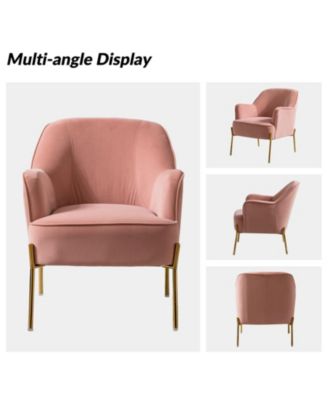 Barbara Wooden Arm Chair with Metal Legs