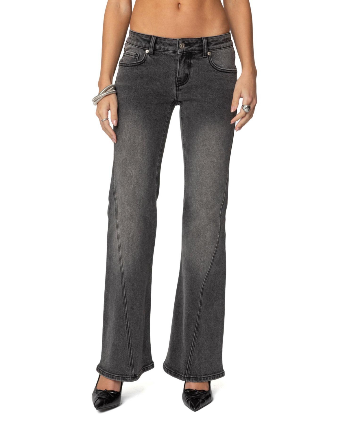 Women's Colton Boot Cut Low Rise Jeans - Black-washed