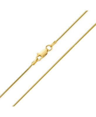 Flexible Strong 1.5MM Gold Plated .925 Sterling Silver Magic 8-Sided Snake Chain Necklace