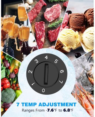 3.5 Cu.Ft Chest Freezer, Removable Basket, Bottom Drain, Freestanding Deep Freezer with Adjustable Thermostat