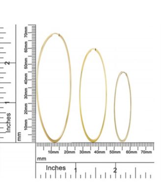 Minimalist Endless Tube Hoop Earrings in Gold Plated Brass