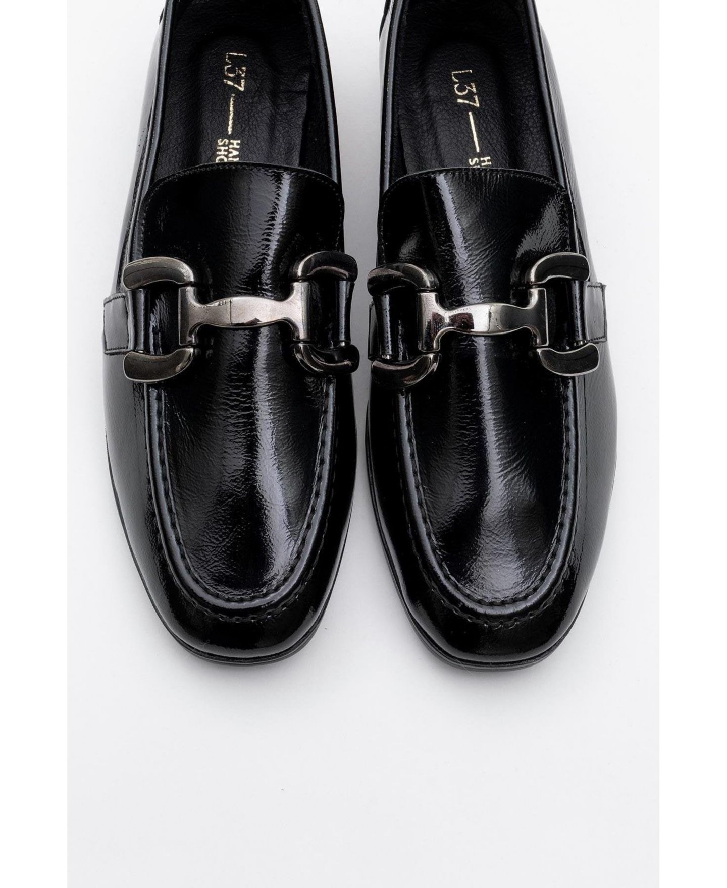 Женские туфли Forever & Always Shoes Rous Leather Bit Loafer, цвет: Чёрная лаковая кожа — фото 3