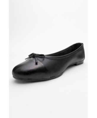 Rayne Cap Toe Leather Ballet Flats (Women)