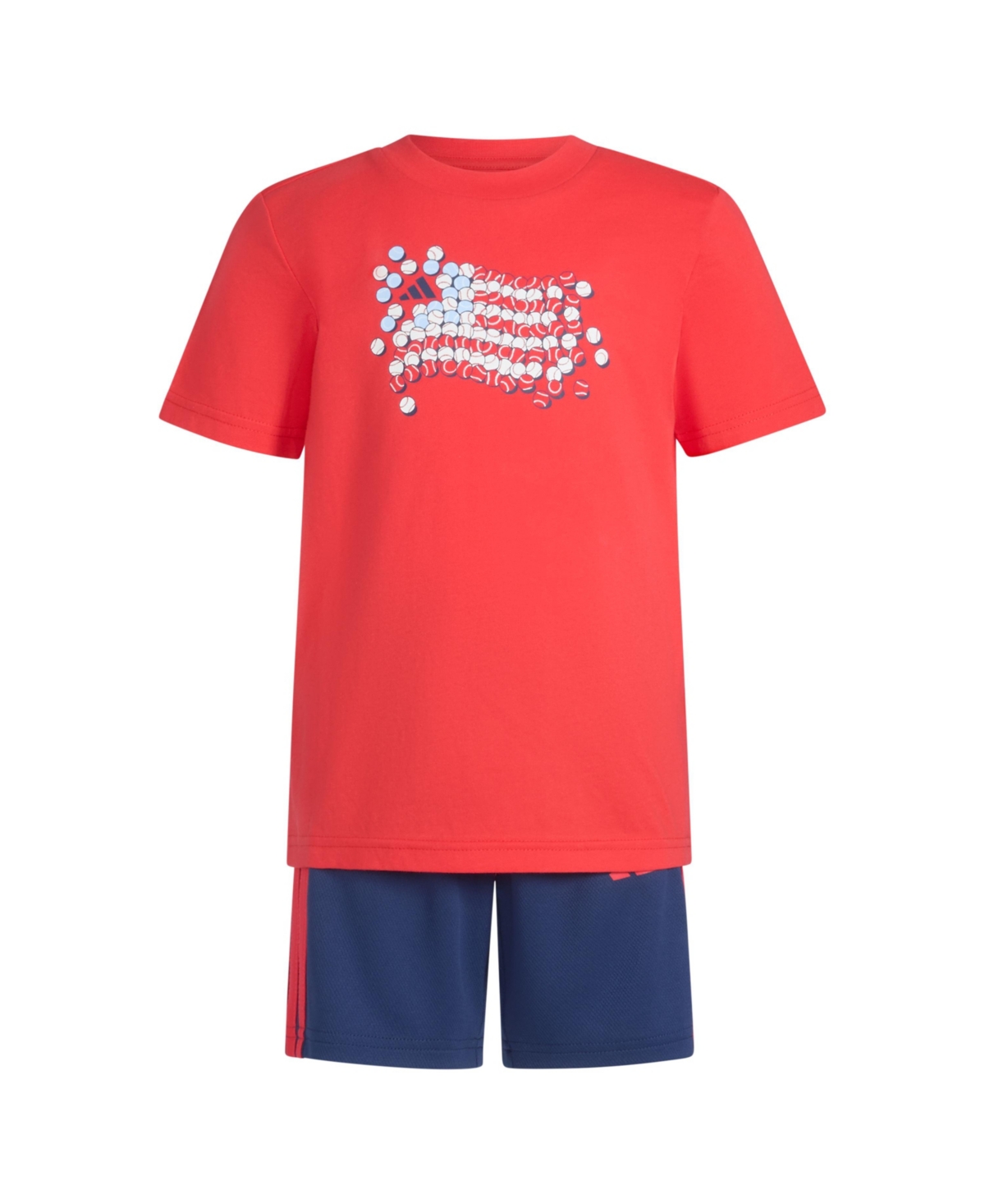 Adidas Originals Toddler & Little Boys Short-sleeve Graphic T-shirt & Stripe Shorts, 2 Piece Set