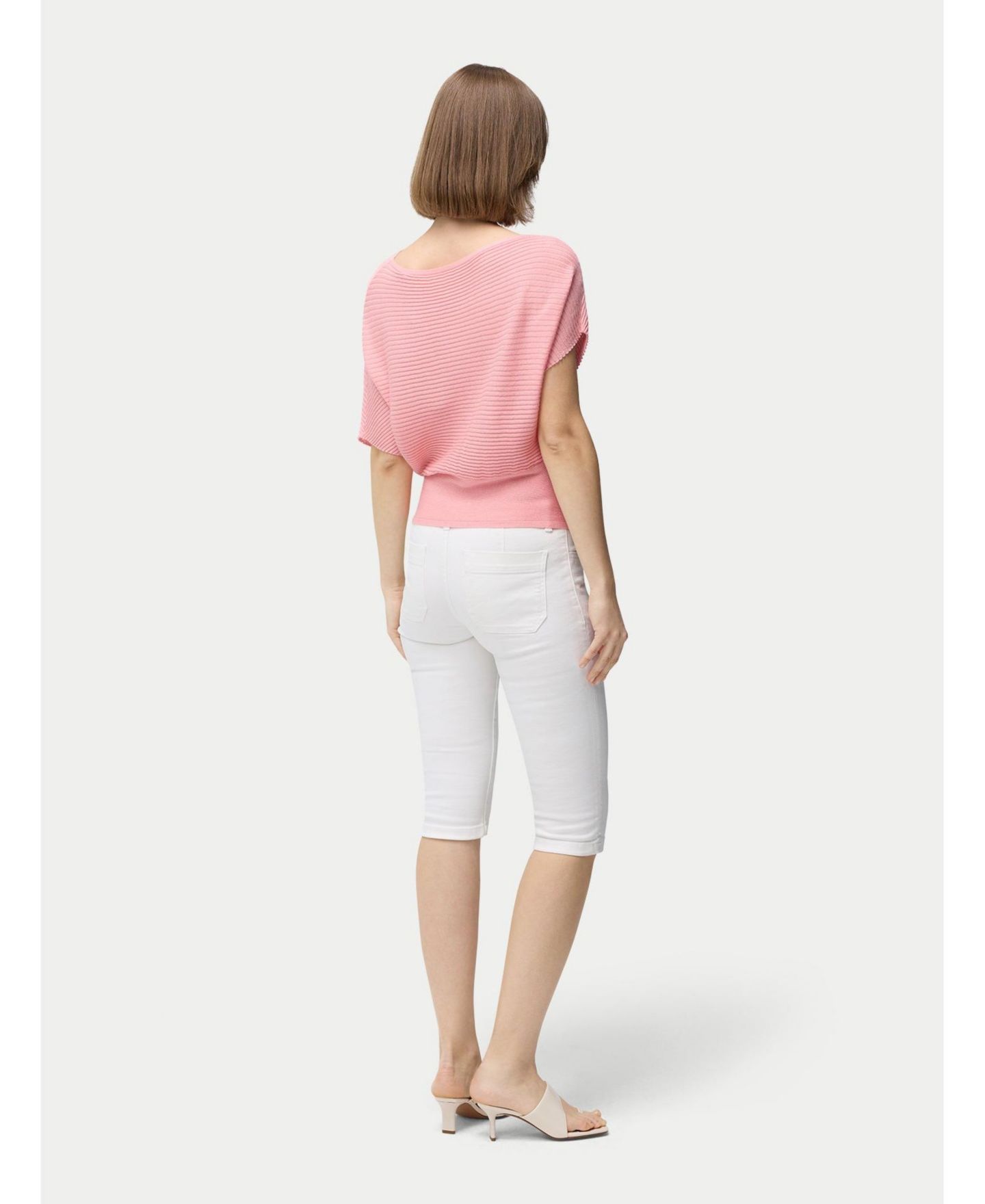 Женский свитер Gobi Cashmere Short Dolman Sleeve Cashmere, цвет: Розовый — фото 2