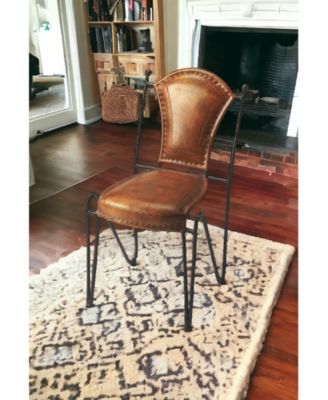 Modern Faux Leather Upholstered Side Chair for Home or Workspace