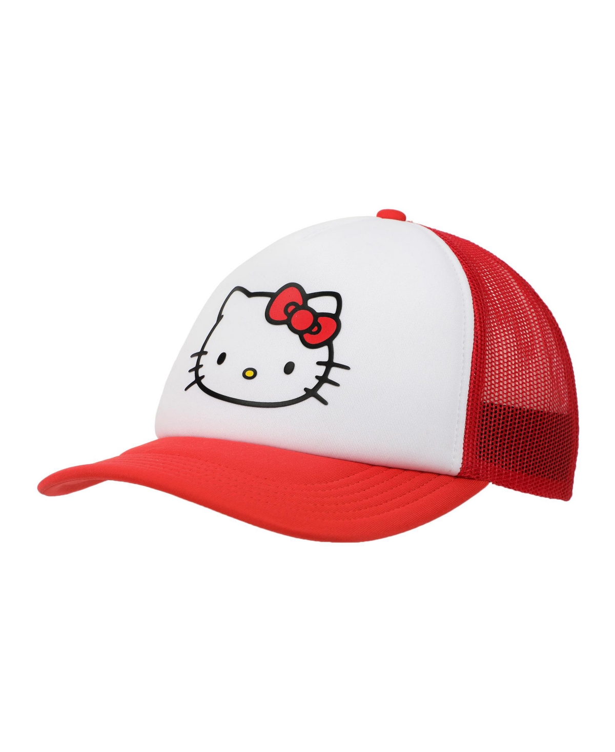 Character Face Red & White Trucker Hat - Hkc face red  white