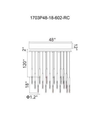 48" Metal Dragonswatch Integrated LED Chandelier