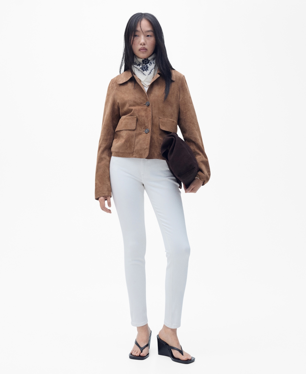 Shop Mango Women's Mid-rise Skinny Jeans In White