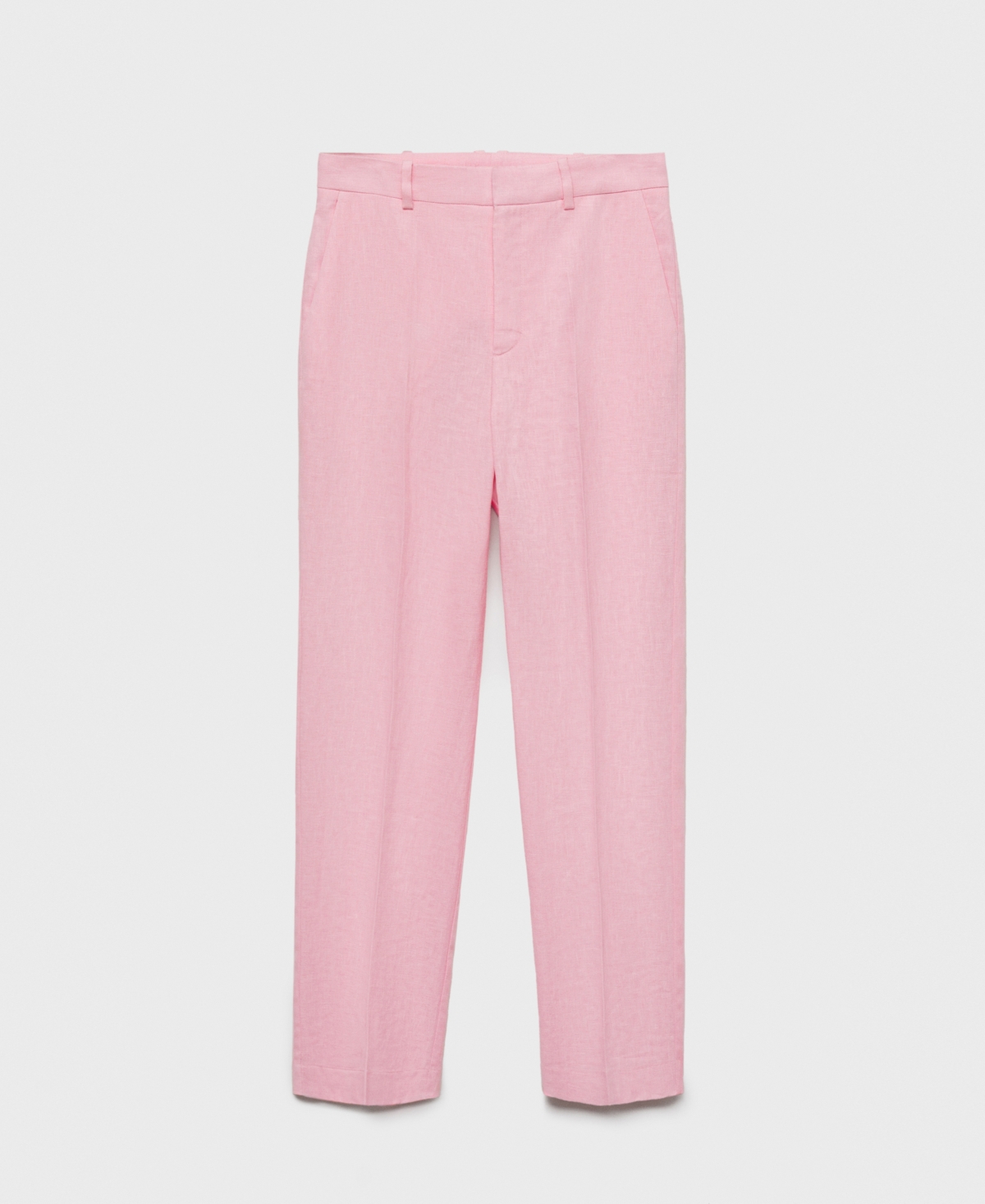 Mango Linen Suit Trousers Light Pink In Light Pink