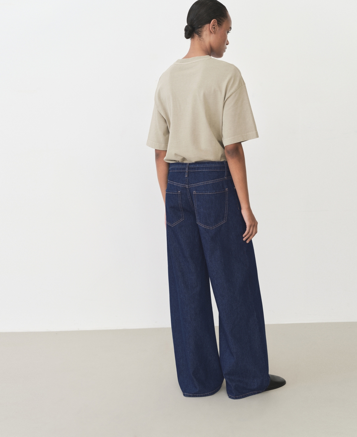 Mango Women's Low-rise Wide Leg Jeans In Open Blue