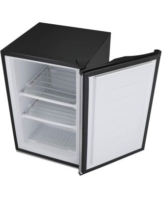 Upright Freezer – 3.0 Cu.ft Compact Mini Freezer, Reversible Door, Temp Control, Removable Shelves, Stainless Steel for Home/Office