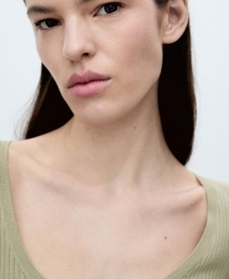 Women's Knitted Ribbed Sweater