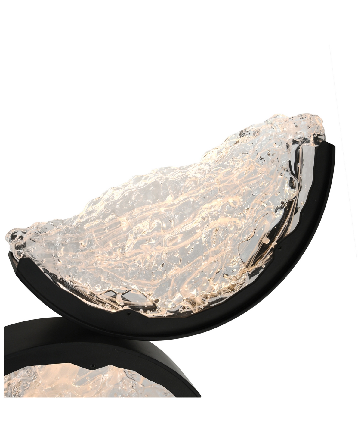 Shop Cwi Lighting 28" Metal Moon Integrated Led Wall Light In Black