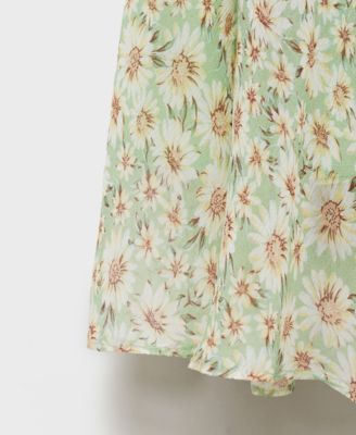 Women's Long Flared Floral Skirt