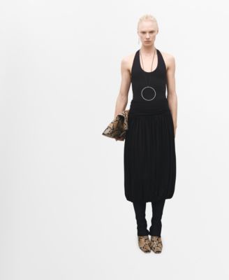 Women's Balloon-Effect Midi-Skirt