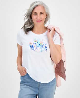Style & Co - Petite Iris Perfect Crewneck T-Shirt