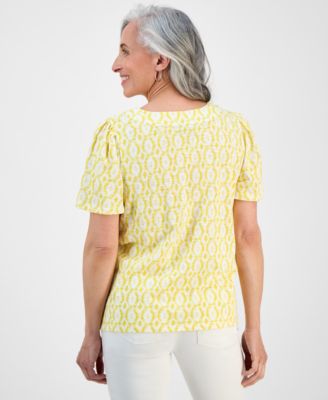 Petite Square-Neck Top, Exclusively at Macy's