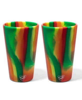 Pint Glasses: 4 pk - 2 Marigold & 2 Habiscus