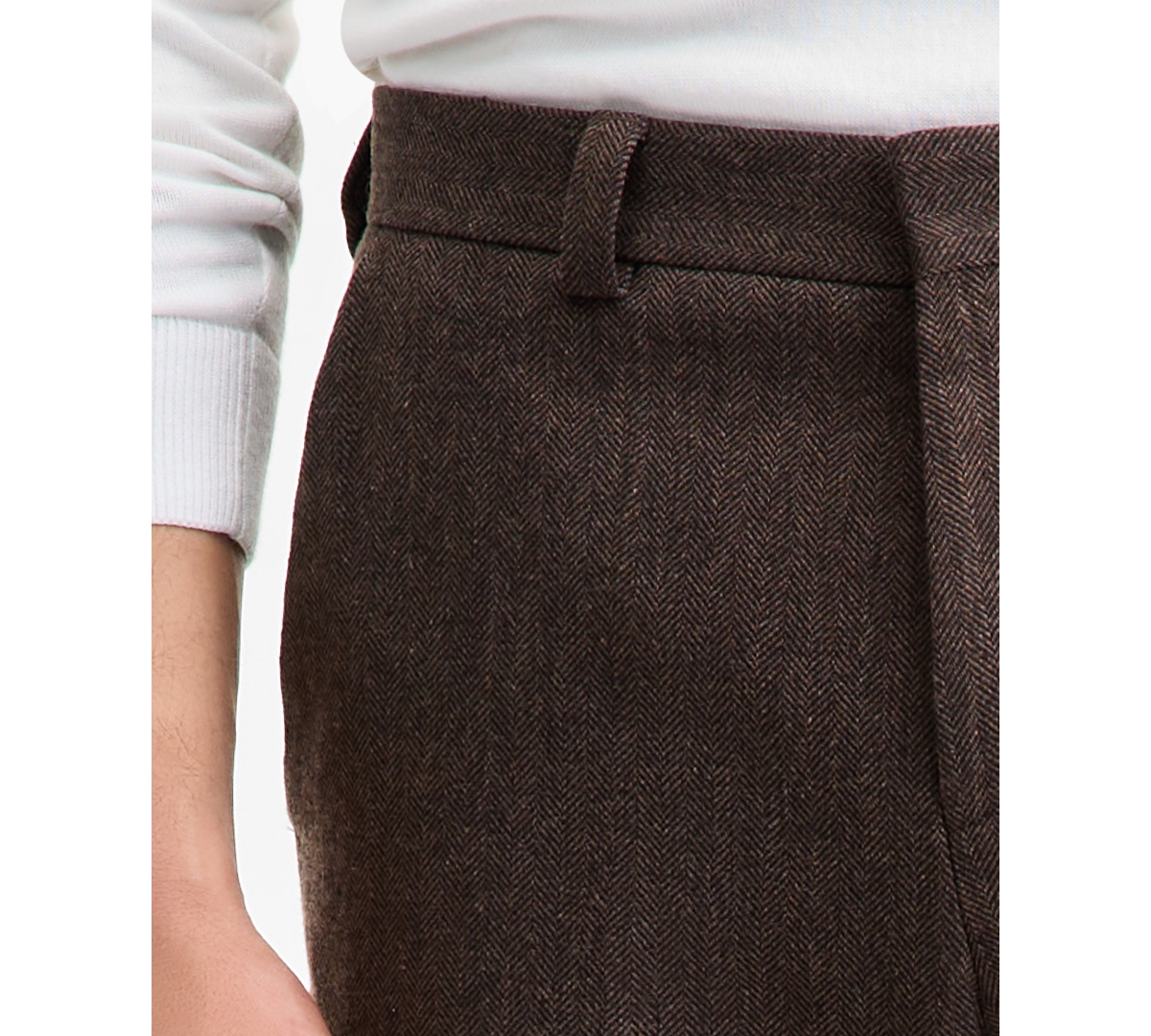 Hugo Boss Hugo By  Men's Modern-fit Herringbone Suit Pants In Brown