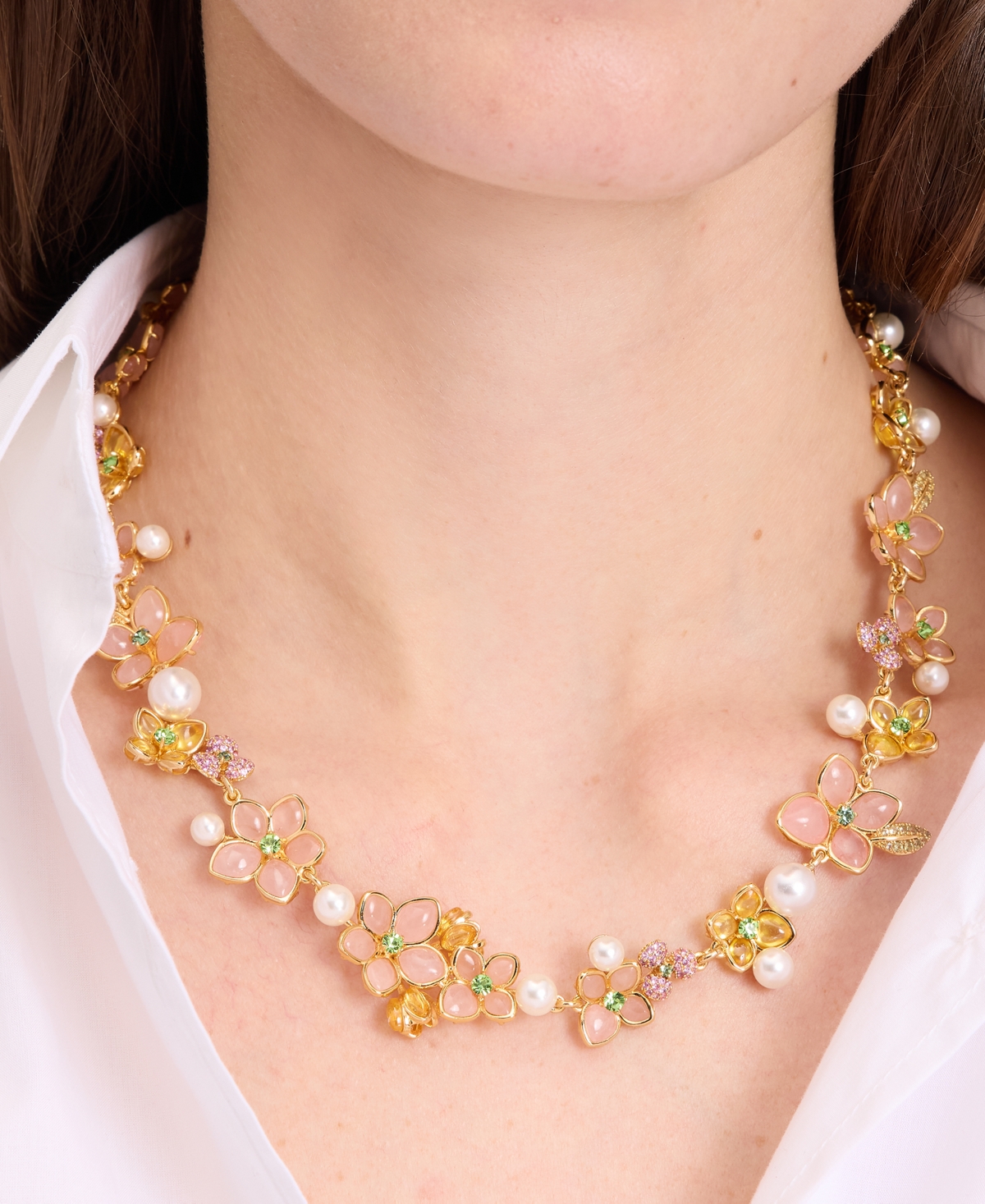 Kate Spade Pastel Petals Statement Necklace In Multi