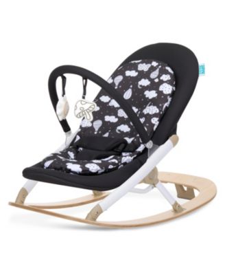 Koko Portable Infant Bouncer in Black White