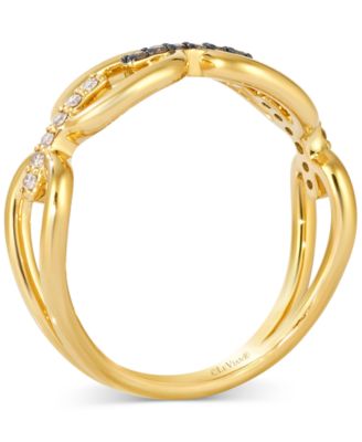 Chocolate Diamond&reg; (1/20 ct. t.w.) & Nude Diamond™ (1/10 ct. t.w.) Statement Ring in 14k Yellow Gold