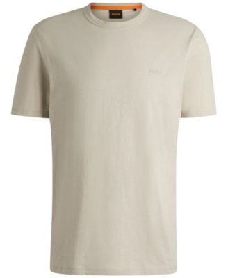 Men's Cotton Slub Logo Detail T-Shirt