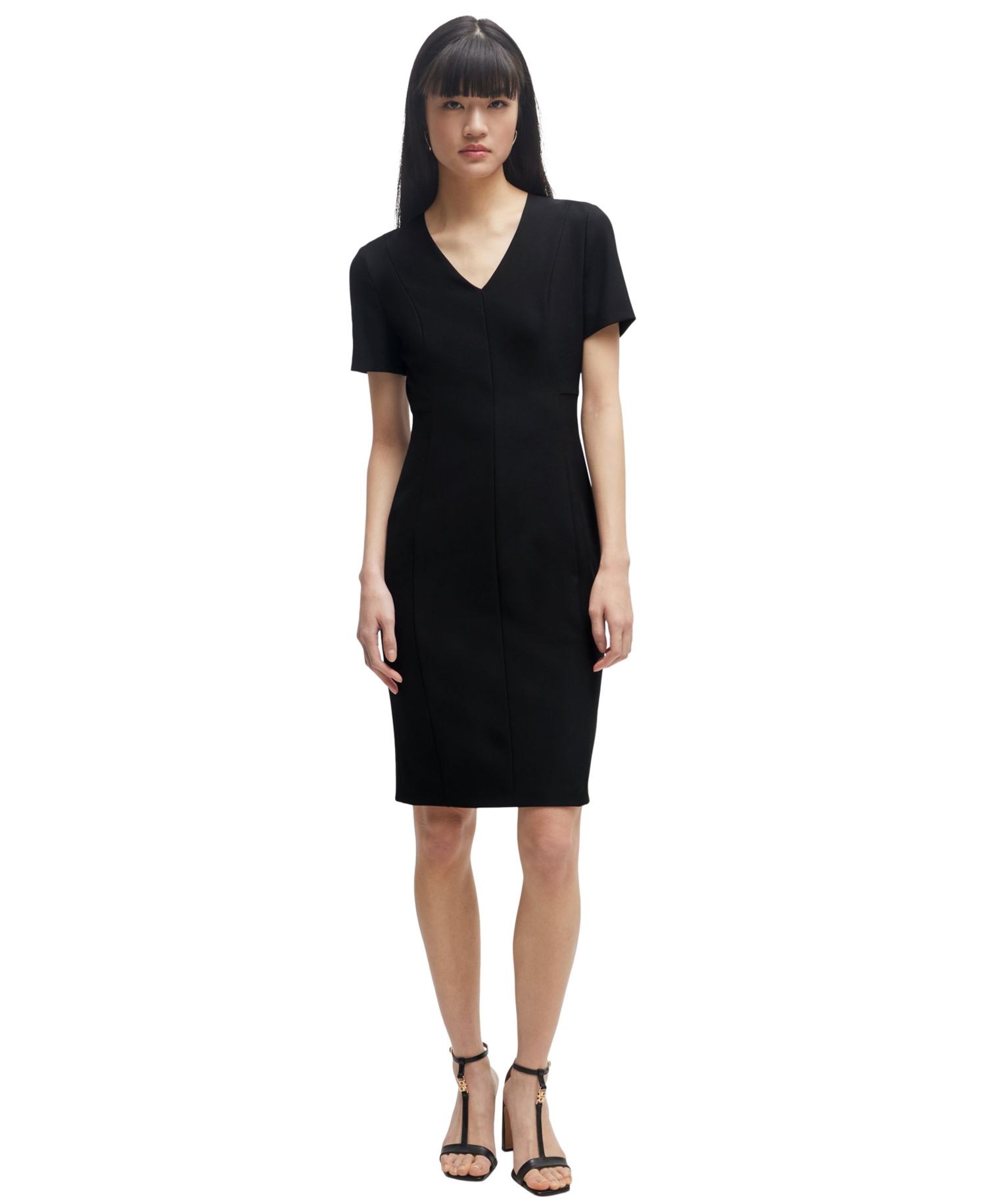 BOSS by Women's Slim-Fit Full Rear Zip Dress