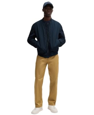 Men's Logo Badge Water-Repellent Bomber Jacket