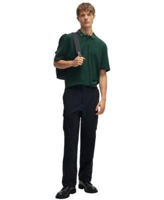 Men's Jungle-Artwork Pique Polo