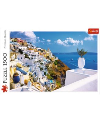 Red 1500 Piece Puzzle - Santorini, Greece / Wlodarczyk