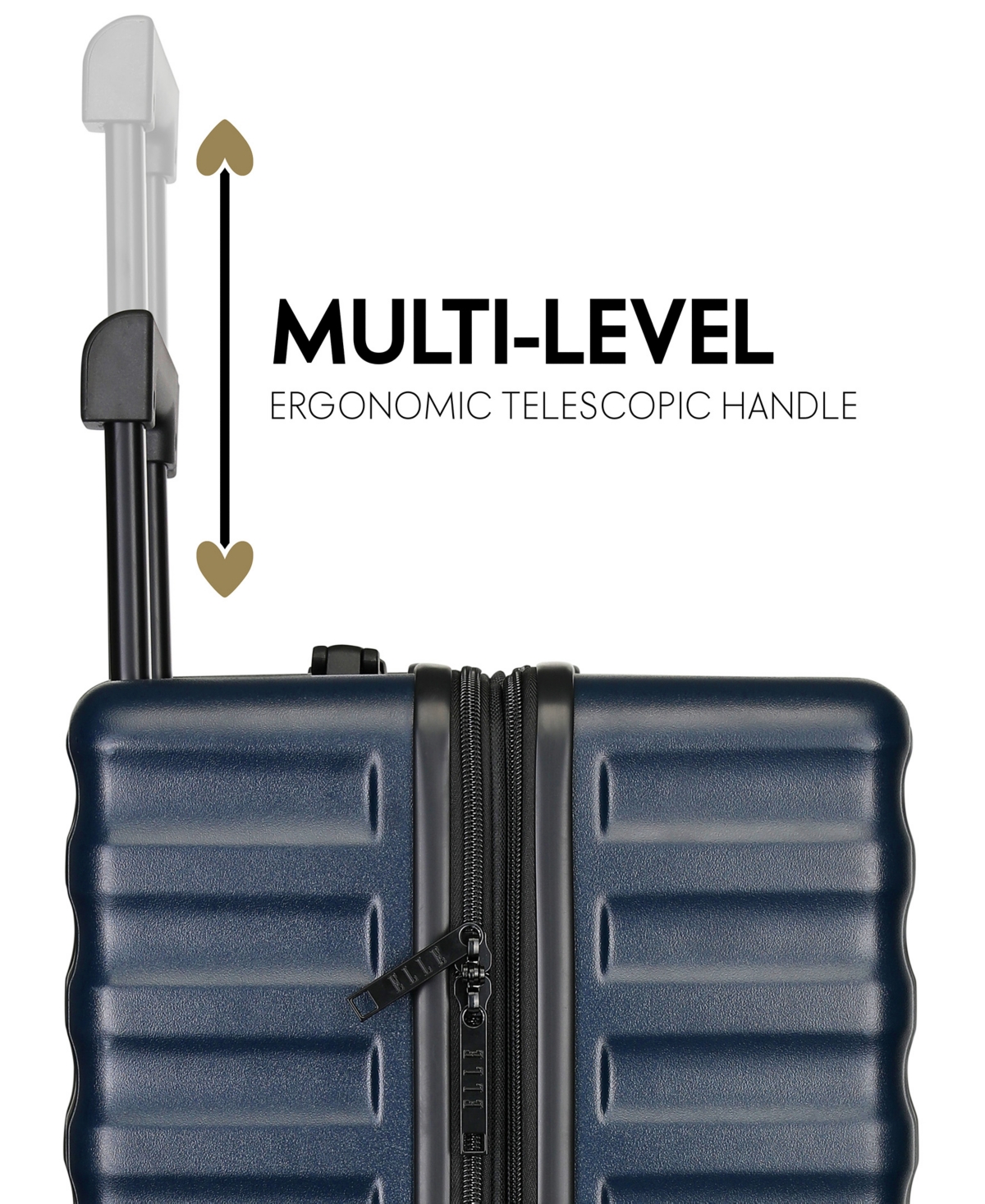 Elle Excursion 3-Piece Expandable Chic Spinner Luggage Set