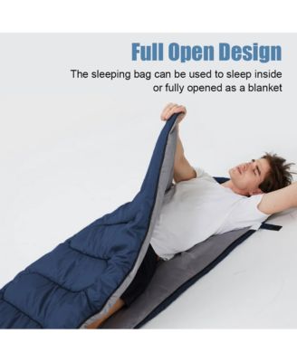 Sleeping Bags Adults Backpacking Lightweight Waterproof Cold Weather Bag Blue