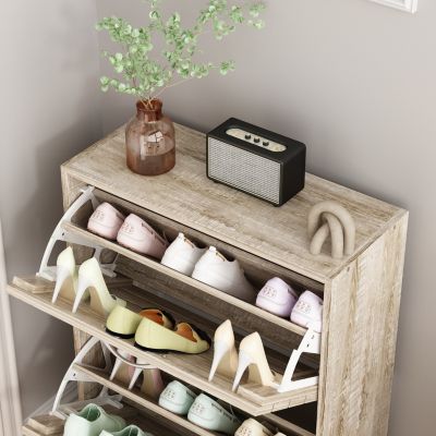 Shoe Cabinet with 2-Shutter Door, Shoe Rack