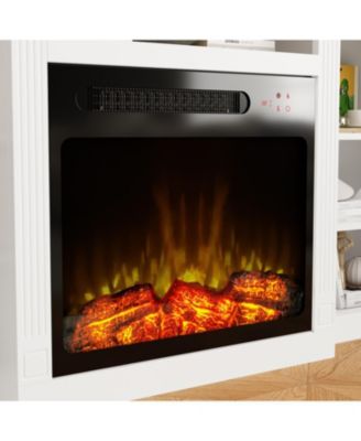 23" electric fireplace, recessed fireplace, 1500 watts, white TV cabinet with seven storage compartments