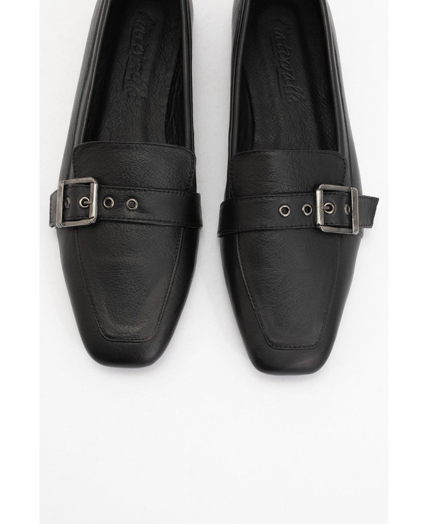 Женские туфли Forever & Always Shoes Noir Leather Flat, цвет: Чёрный кожаный — фото 2