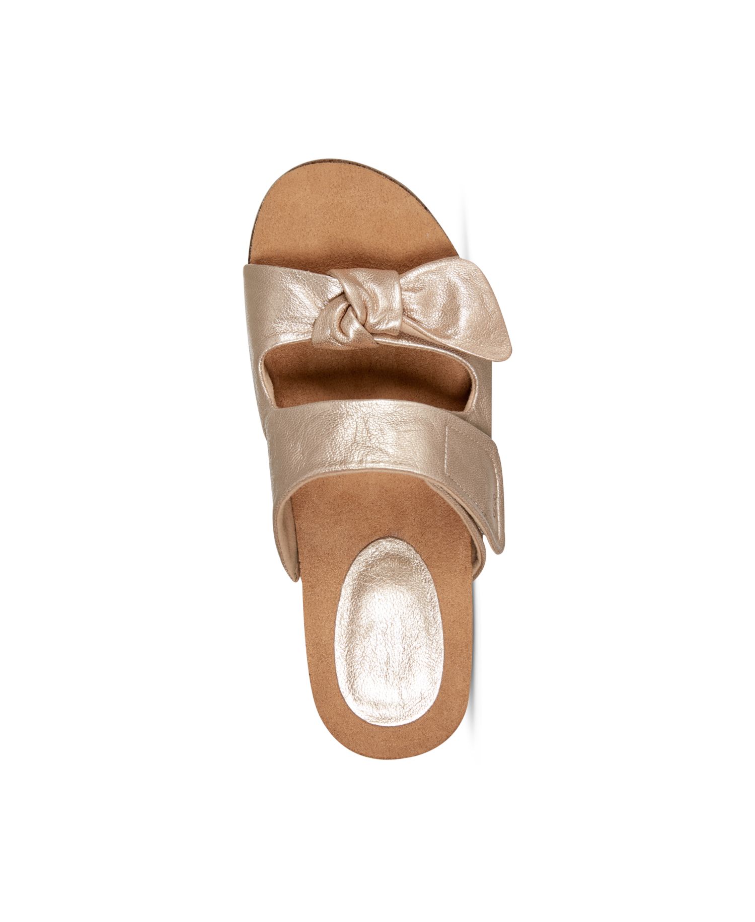 Women's Zova Bow Flat Slip-On Footbed Sandals