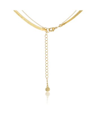 Gold-Tone Layered Chain Necklace with Star Pendant