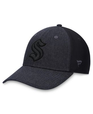 Fanatics - Men's Black Seattle Kraken Tonal Flex Hat