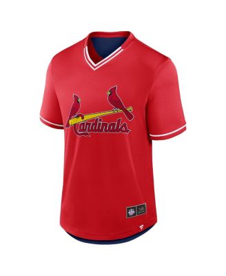 Men's Red St. Louis Cardinals Fantastic Finish V-Neck Fashion T-Shirt