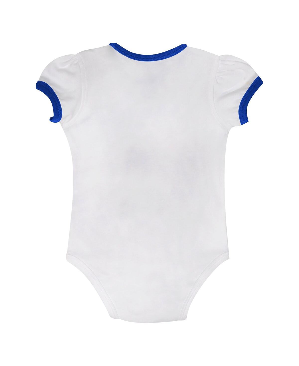 Outerstuff Baby Boys And Girls 3-pack Buffalo Bills Love My Team Bodysuit And Skirt Set In Royal