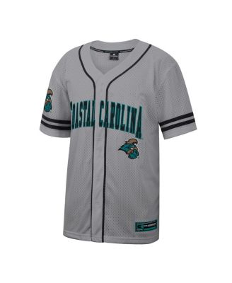 Men's Gray Coastal Carolina Chanticleers Free Spirited Baseball Jersey