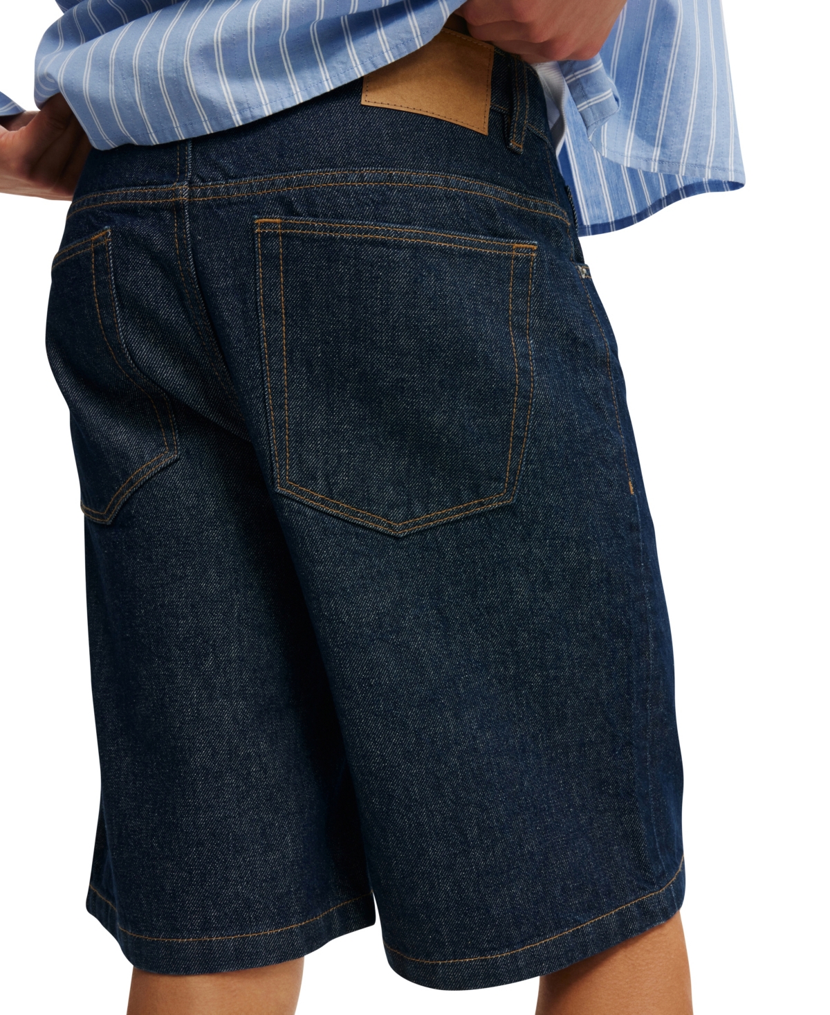 Shop Cotton On Men's Baggy Denim Shorts In Blue