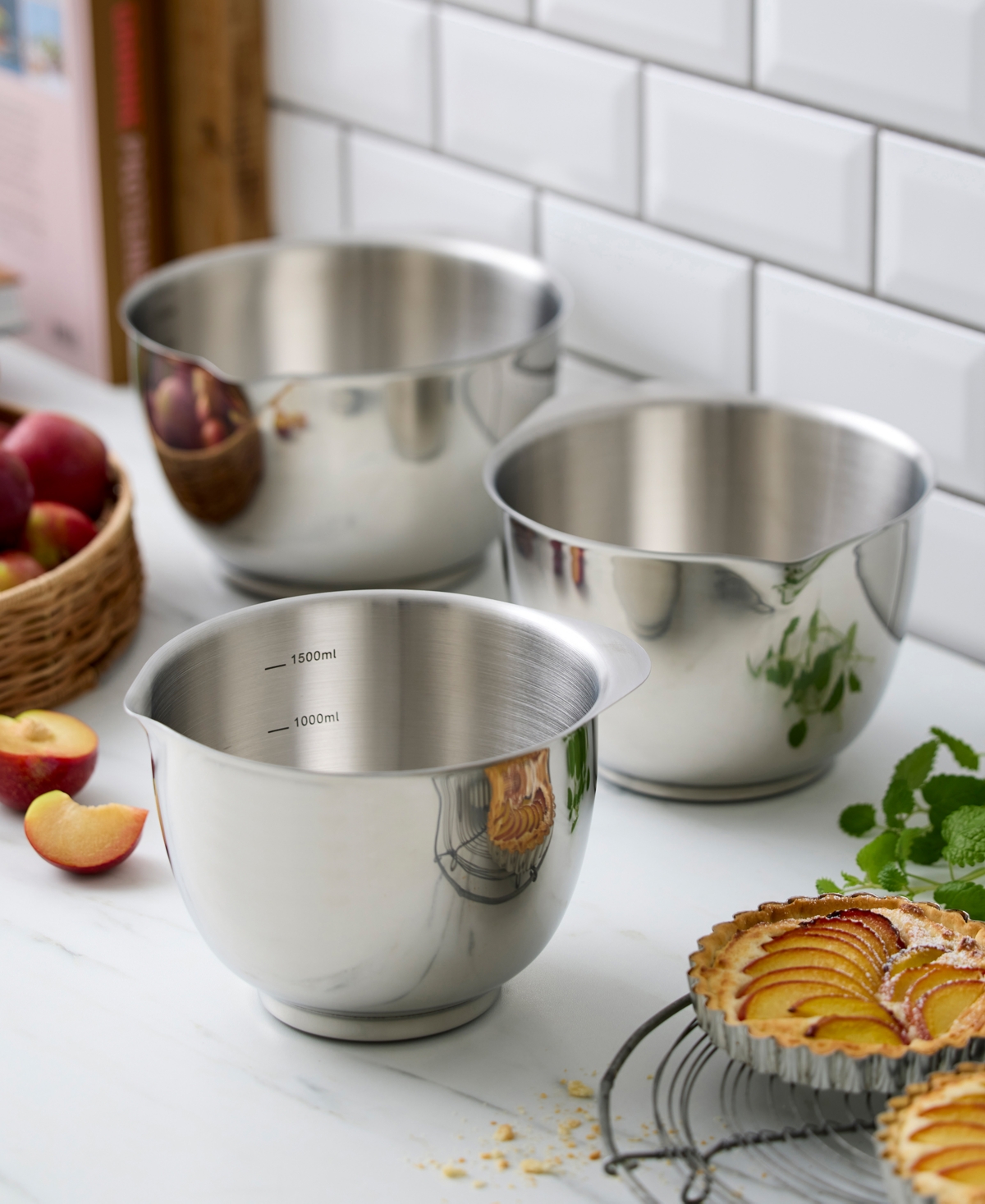 Rosti Steel 3-piece Mixing Bowl Set In Steel